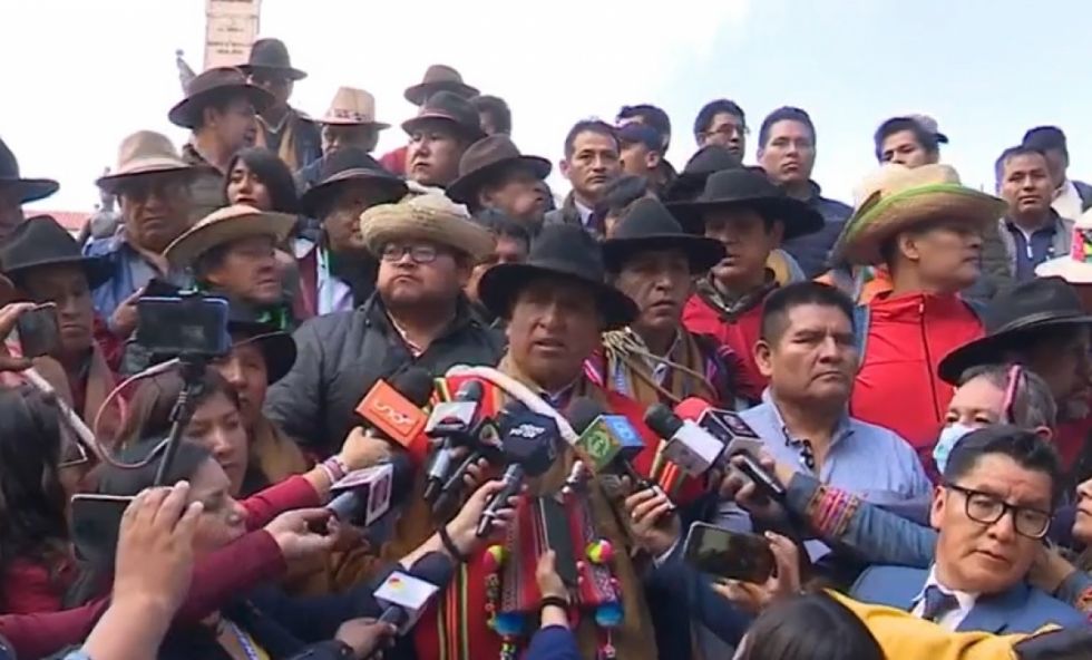 En medio de la crisis del MAS, el Pacto de Unidad convoca a un ampliado e invita a Arce, Choquehuanca y Evo