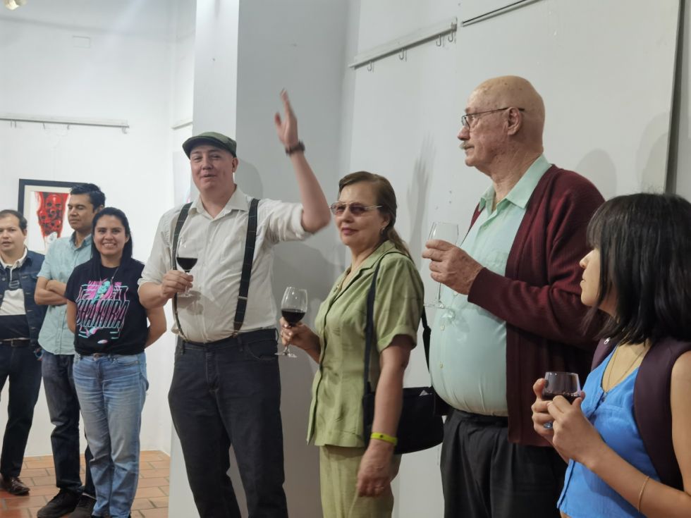 Erich Conzelmann con sus padres.