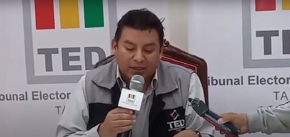 El TED de Tarija restituye credencial a Federico Salazar