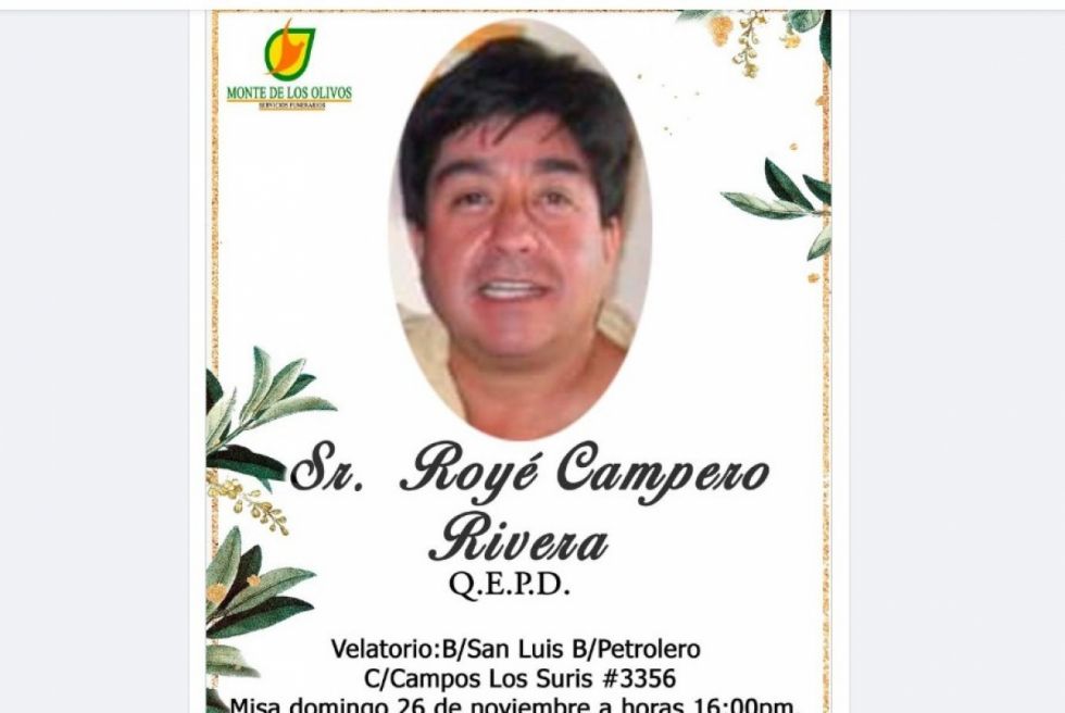 Tarija pierde al destacado profesional Royé Campero