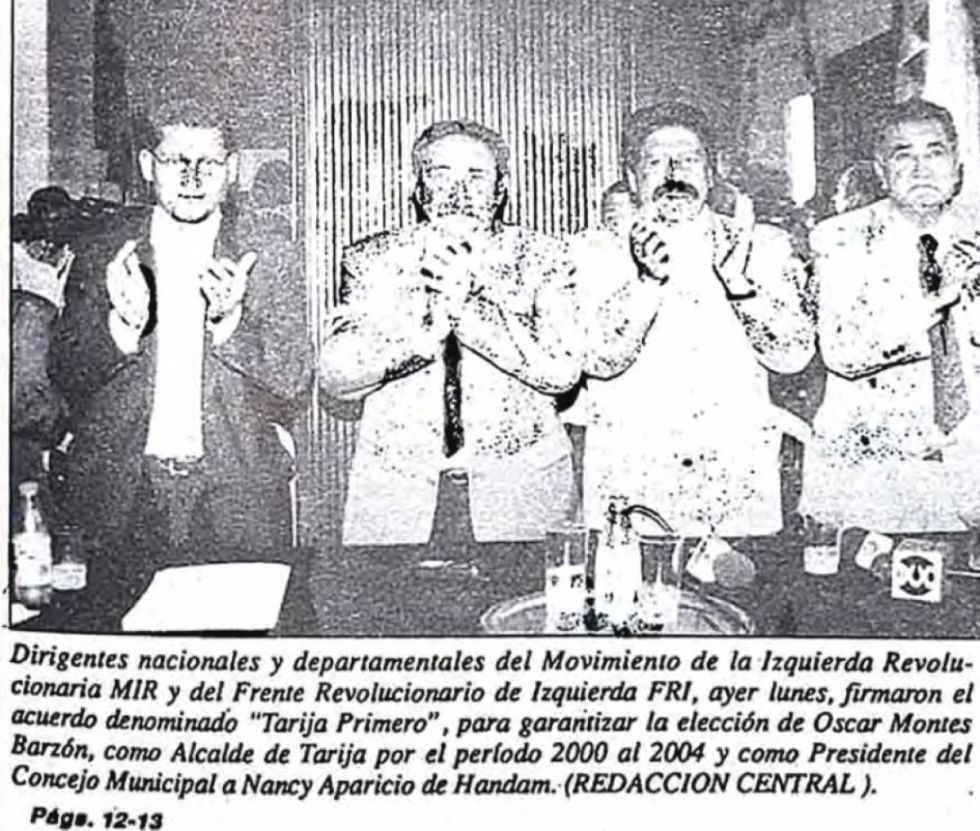 Transformers y equilibristas: 25 años de la victoria del MIR en Tarija
