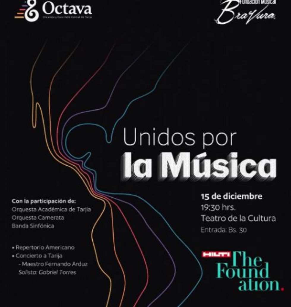 Gran Concierto Orquestal "Unidos por la Música" será este viernes en Tarija
