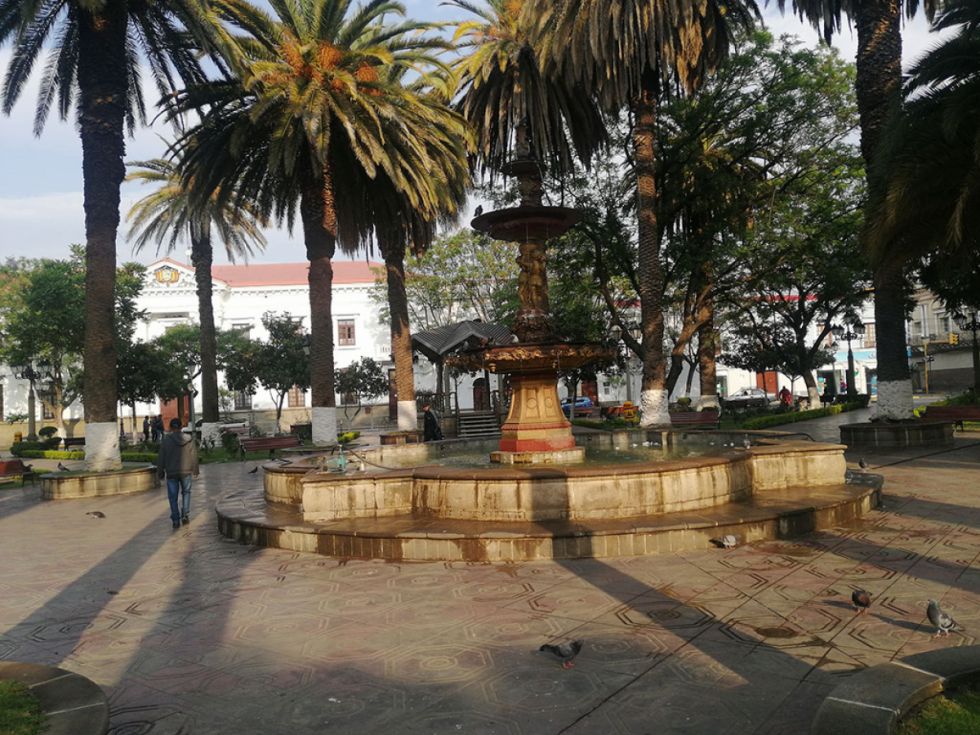 La fuente de la plaza principal 