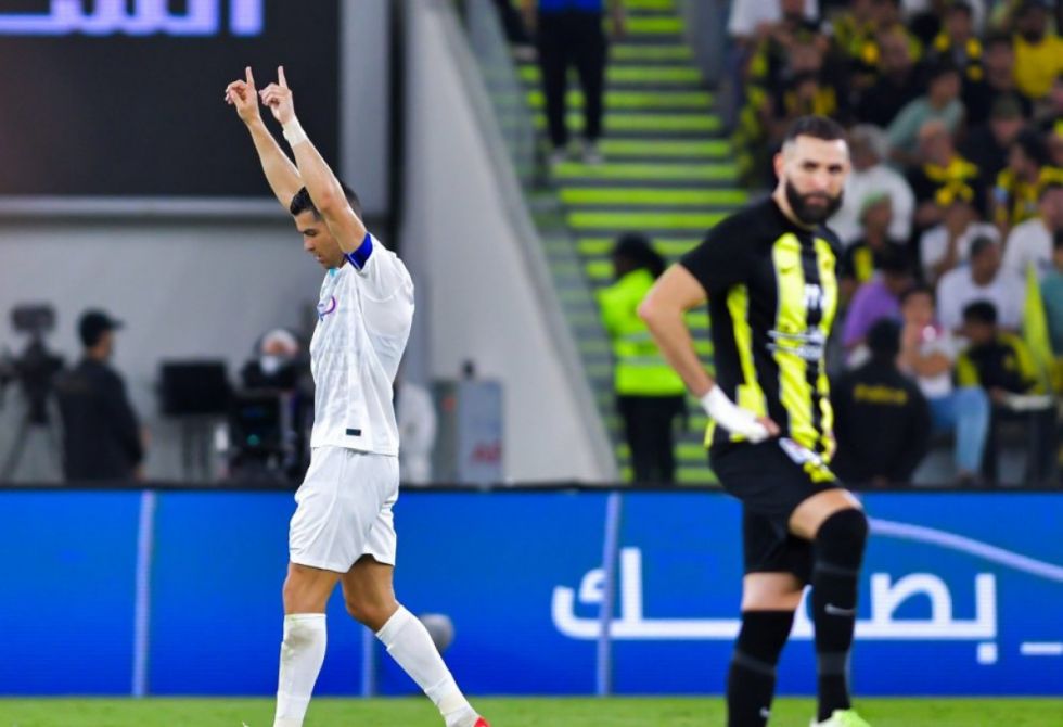 Cristiano alcanzó 53 goles en el año con doblete ante el club de Gallardo