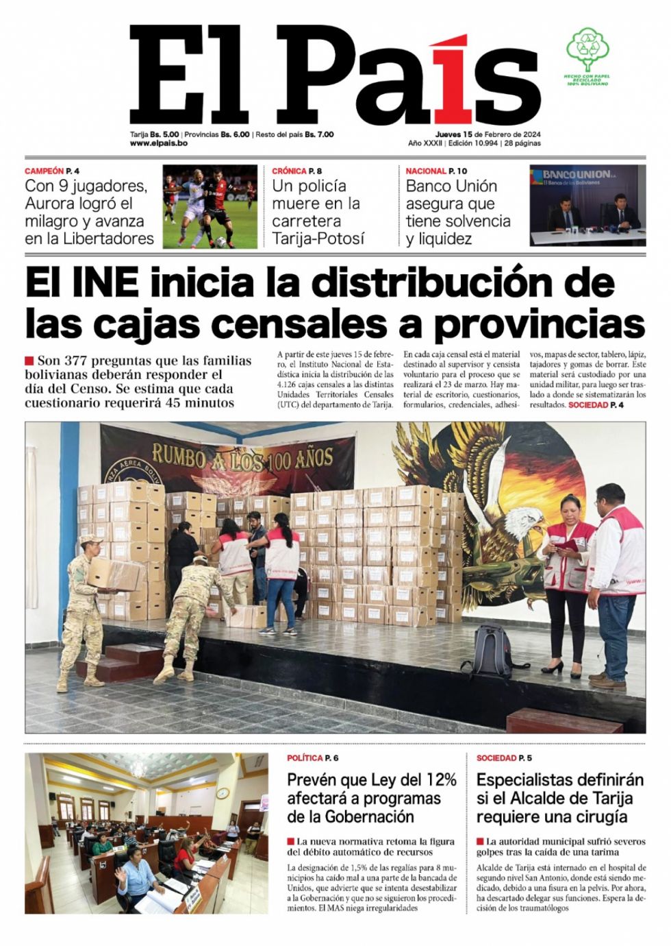 Resaca carnavalera, la trampa del 12%, Putin y mucho más: Lee las imprescindibles de hoy