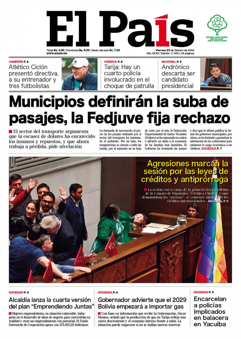 Tragedia feminicida, precios de pasajes, La Brecha, las lluvias, el No de Andrónico... Lee las imprescindibles de hoy