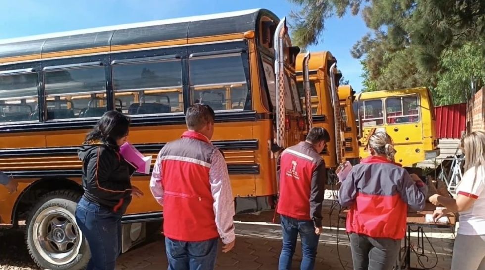 Movilidad Urbana realiza una inspección al transporte escolar