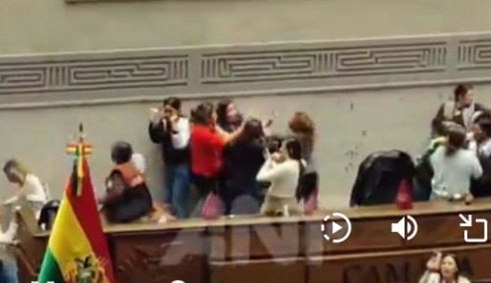 A puñetes entre mujeres, así avanza la “sesión” en la Cámara de Diputados (Video)