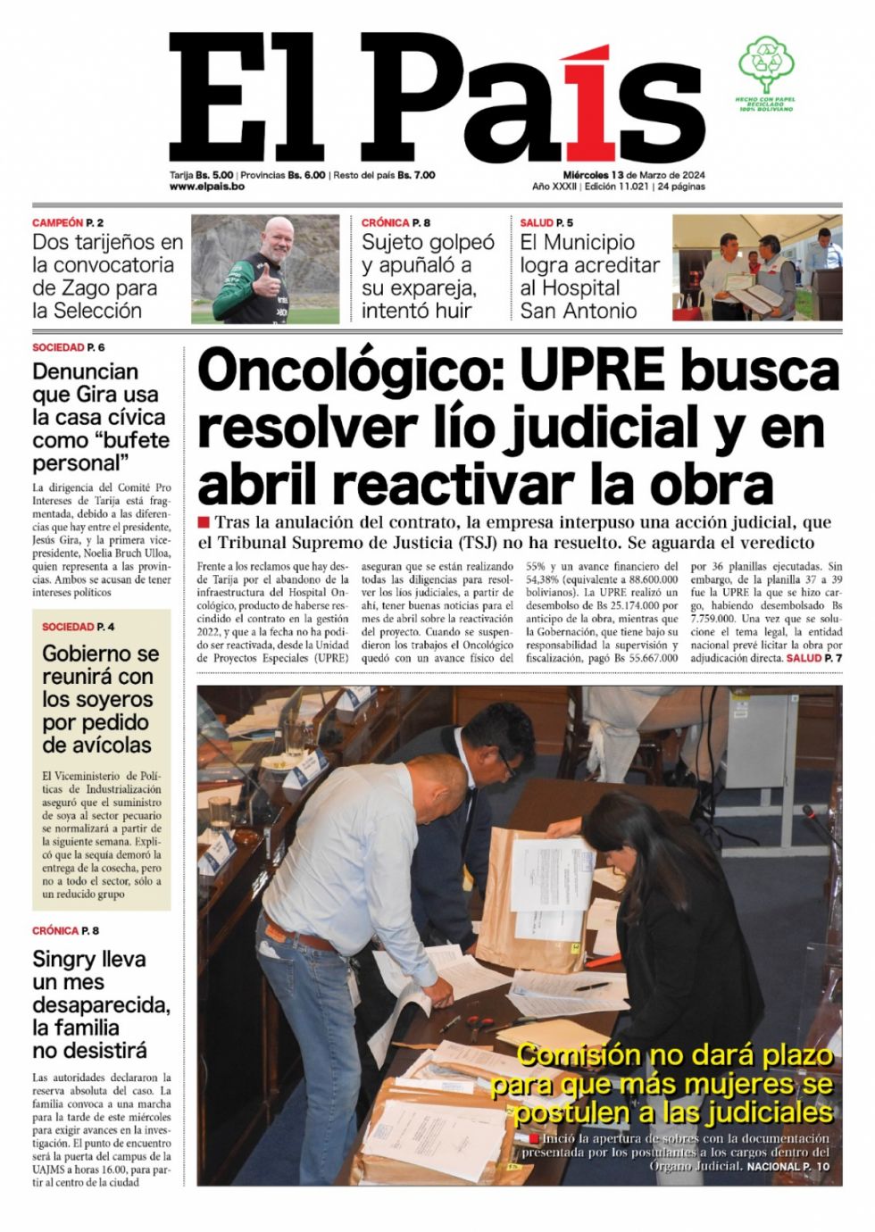 UPRE, Singry, el lío carretero y el arma de Putin: Lee las imprescindibles de hoy