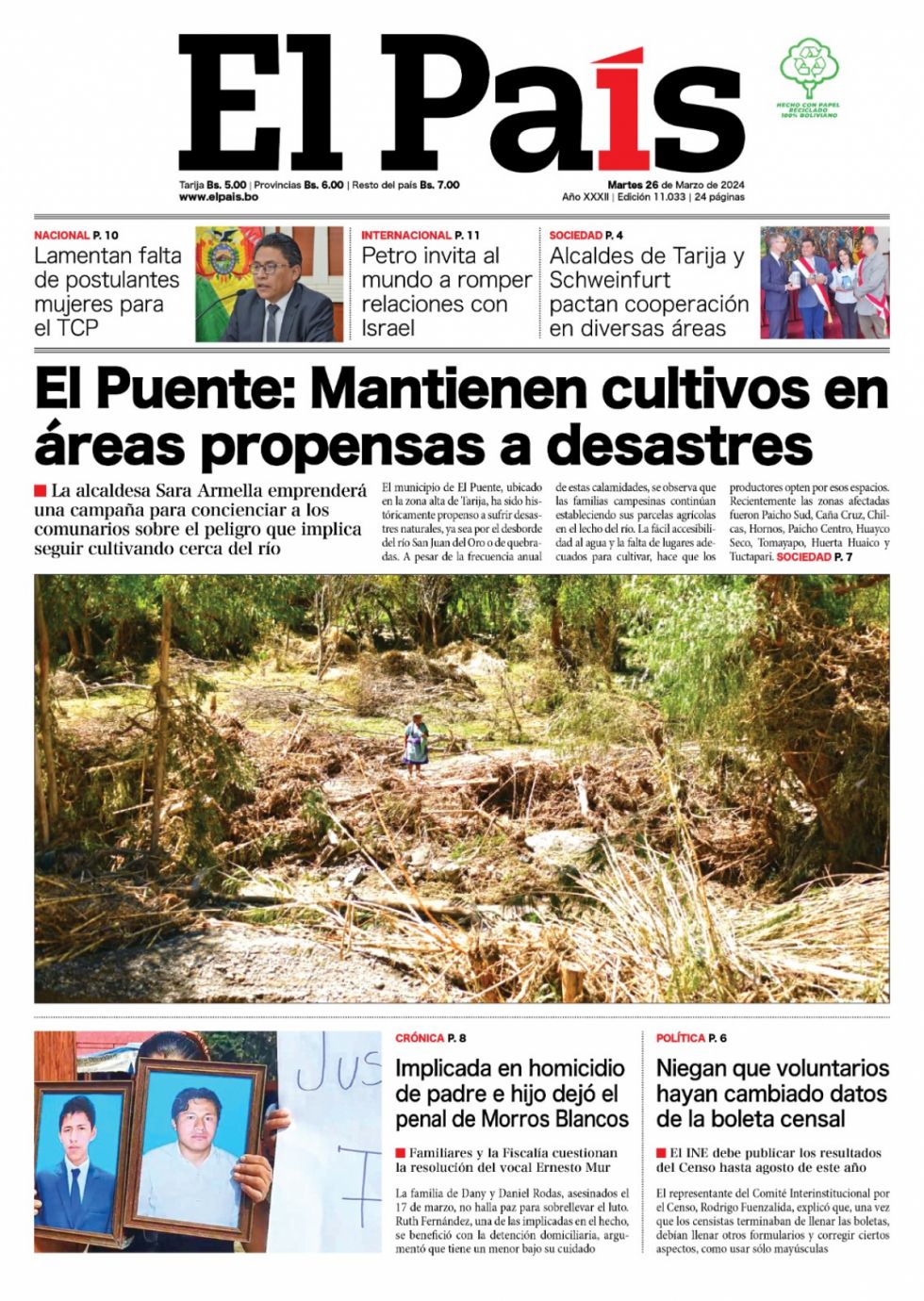 División campesina, los riesgos de El Puente, la venganza de Putin y mucho más: lee las imprescindibles de hoy