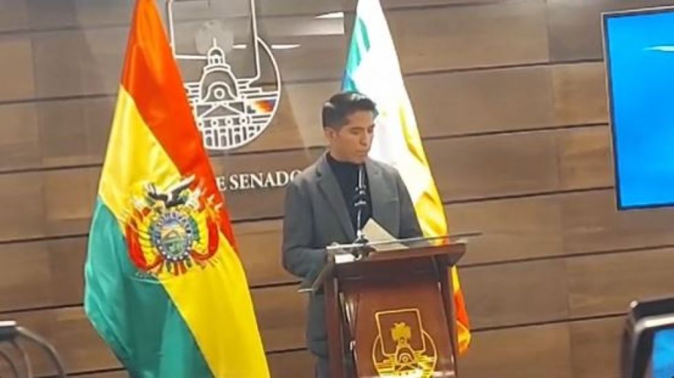 Andrónico Rodríguez califica Ley 348 como "antihombres" en la Cámara de Senadores