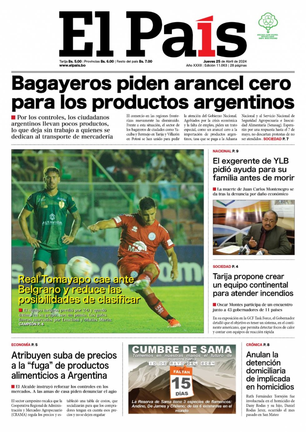 El sueño de Tomayapo, YLB y el suicidio, el contrabando con Argentina... Lee las imprescindibles 