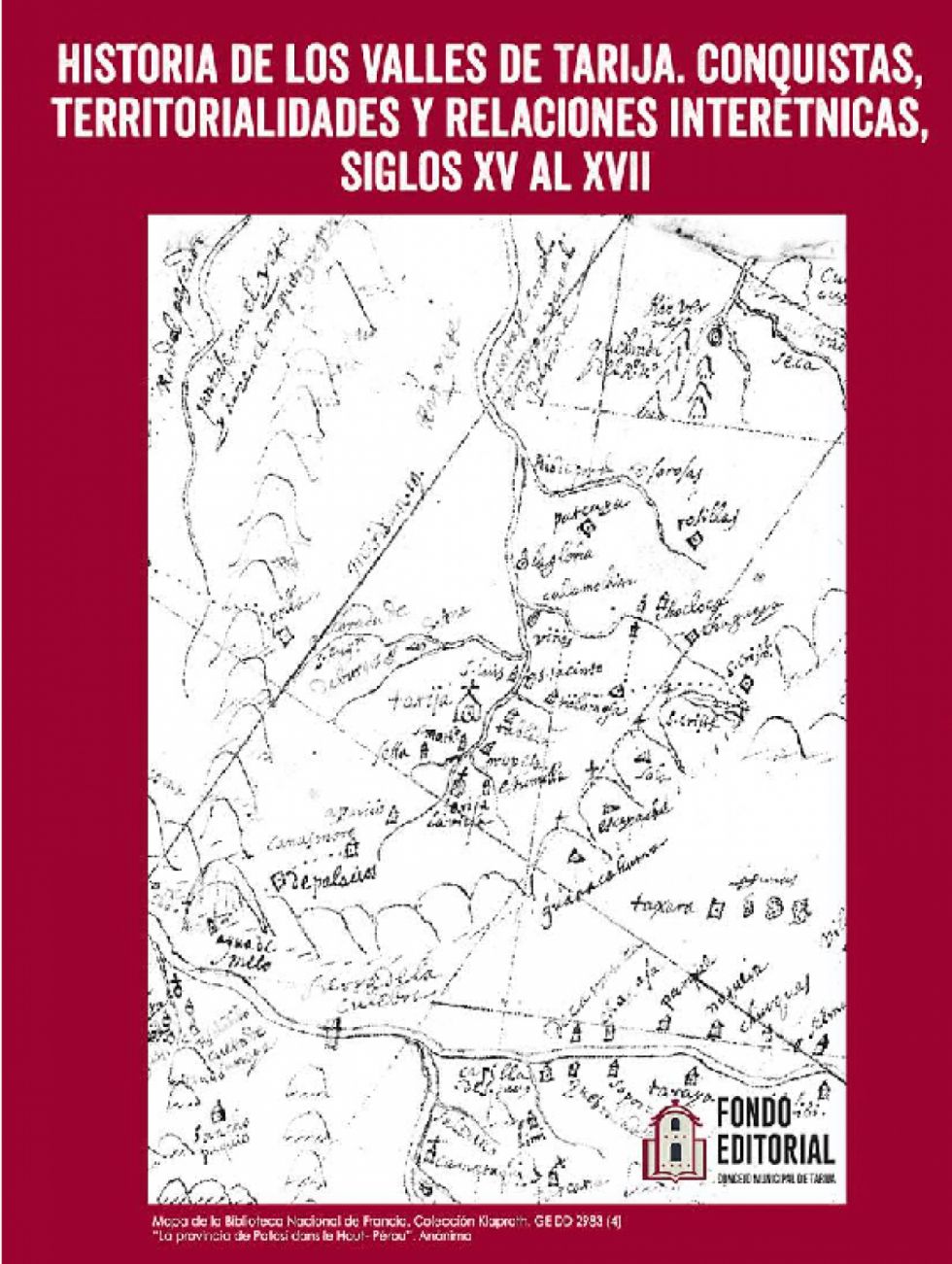 Portada HISTORIA DE LOS VALLES DE TARIJA
