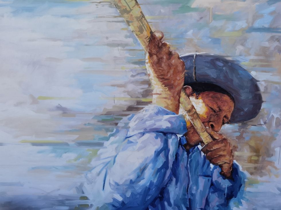 Obra del pintor peruano, Rubén Sánchez.