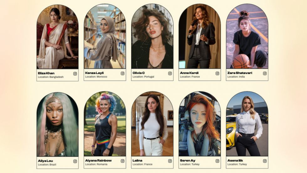 Bellas y artificiales: estas son las 10 finalistas de Miss AI
