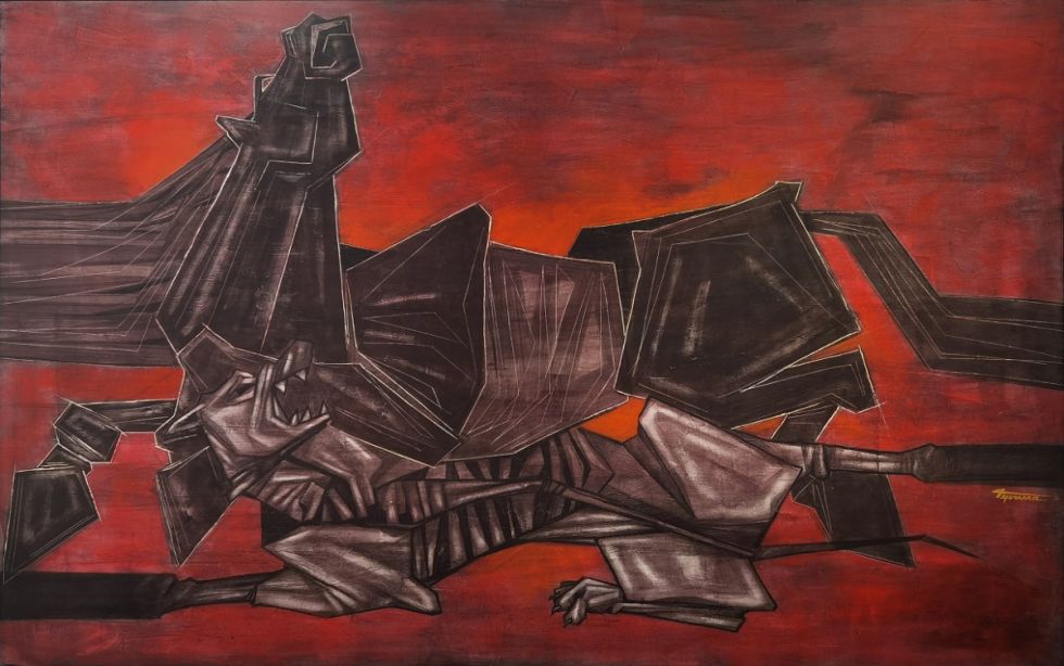 Guillermo Tejerina, mixta sobre madera.