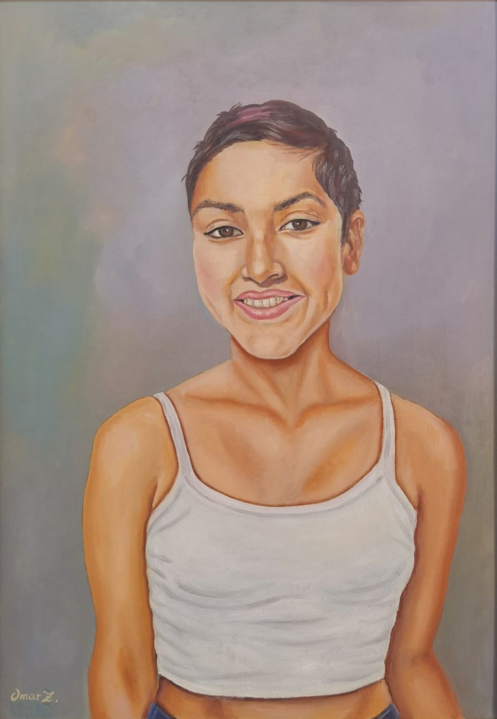 Omar Zelaya, acrílico.
