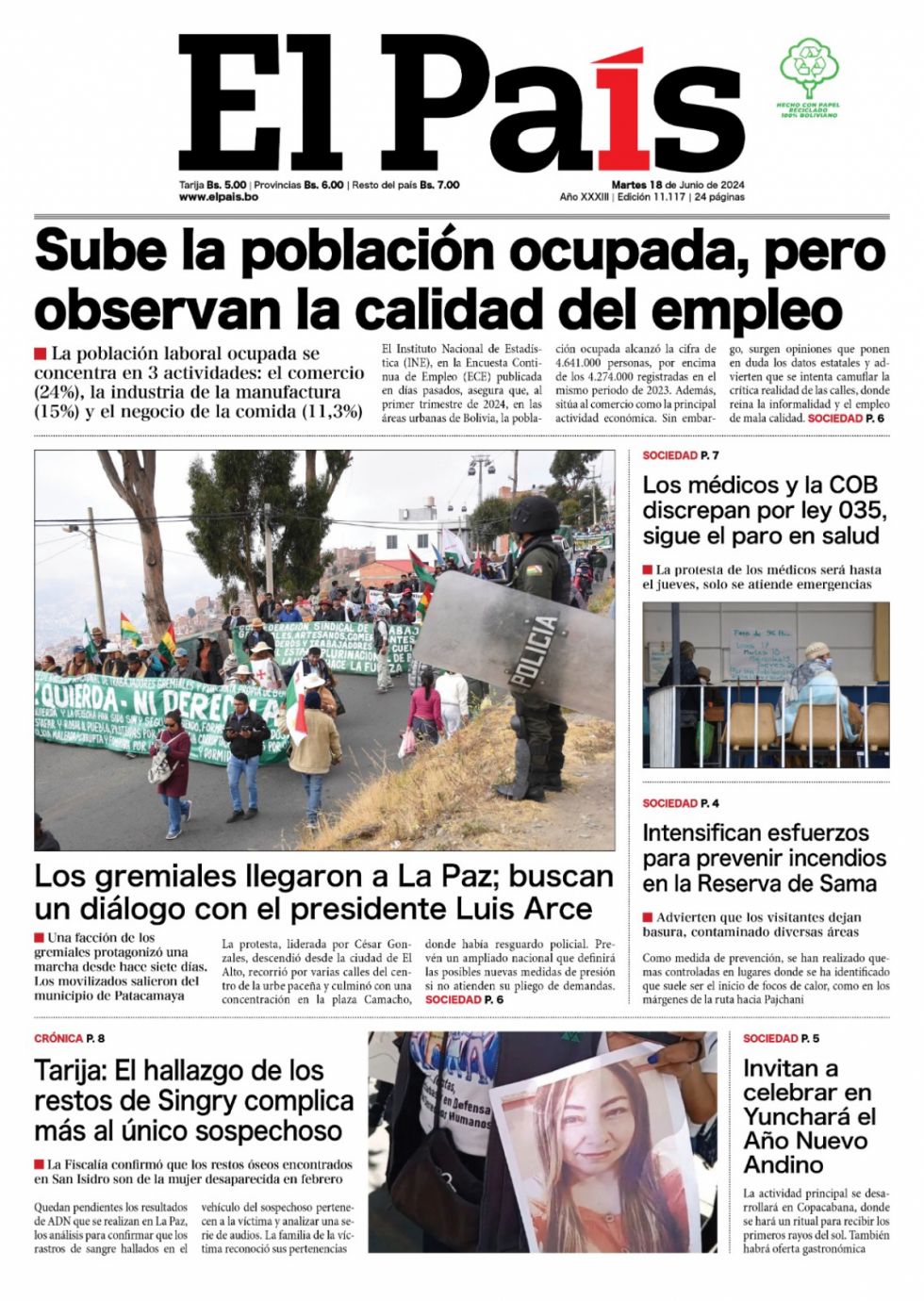 Desempleo, paro médico, incendios en Sama, Copa América y más: Lee las imprescindibles