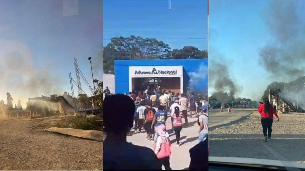 Yacuiba: Bagayeros queman el puesto de control del Senasag y demandan atención del Gobierno