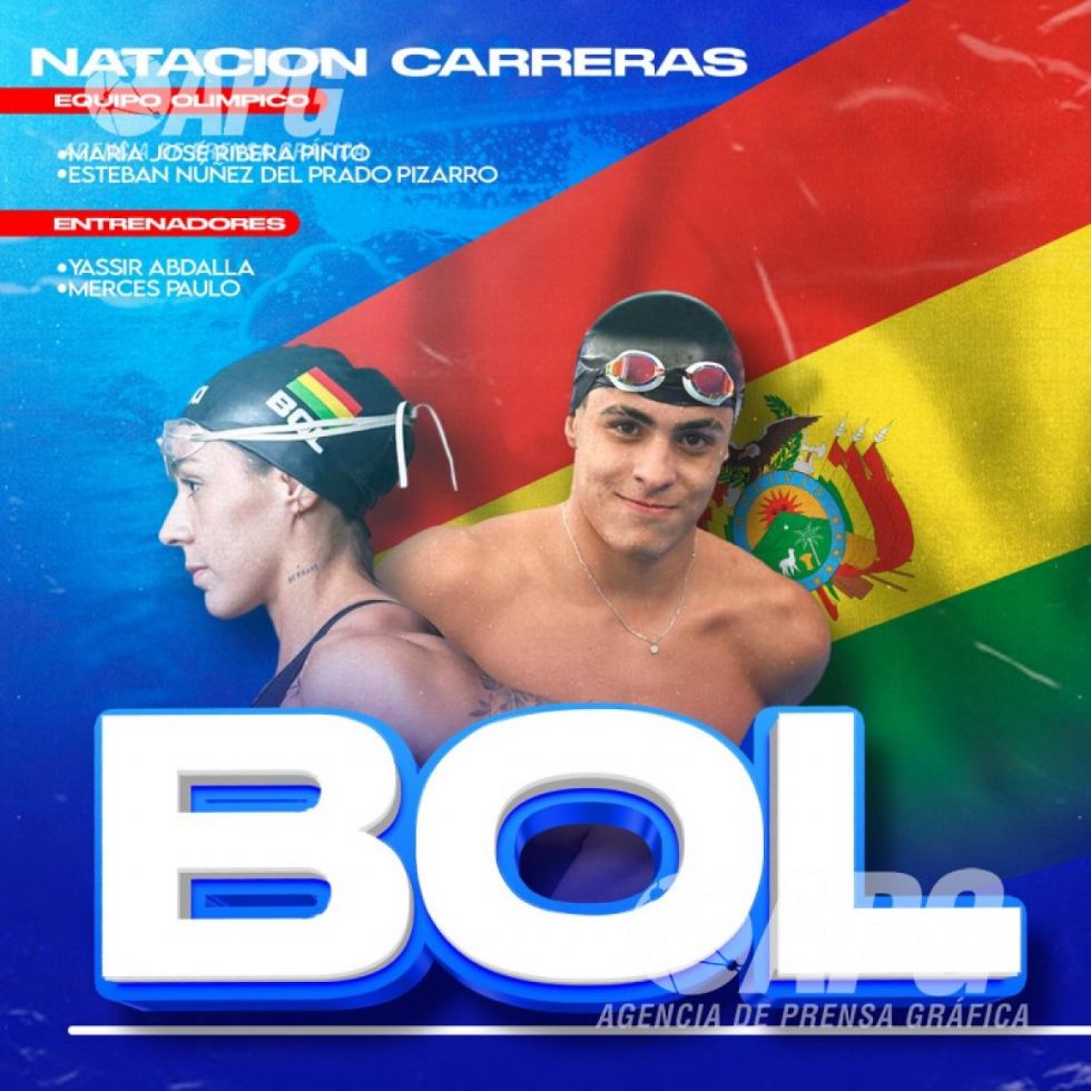 Ribera y Núñez del Prado serán el equipo de natación de Bolivia en los JJ.OO. de París