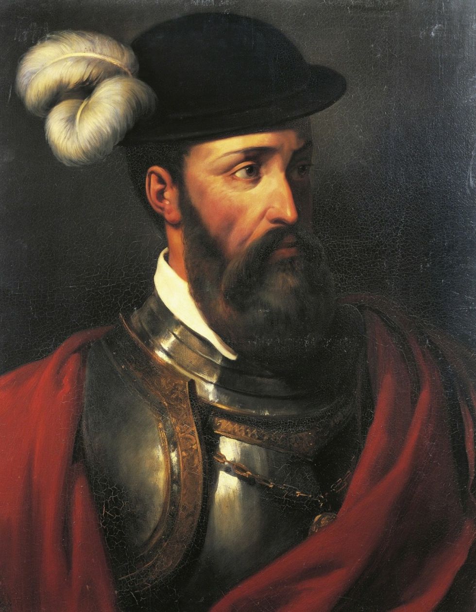 Retrato de Francisco Pizarro, por Amable-Paul Coutan