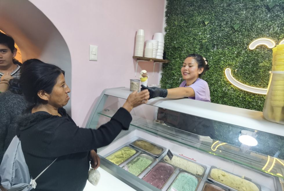 Helado gratis para todos. 