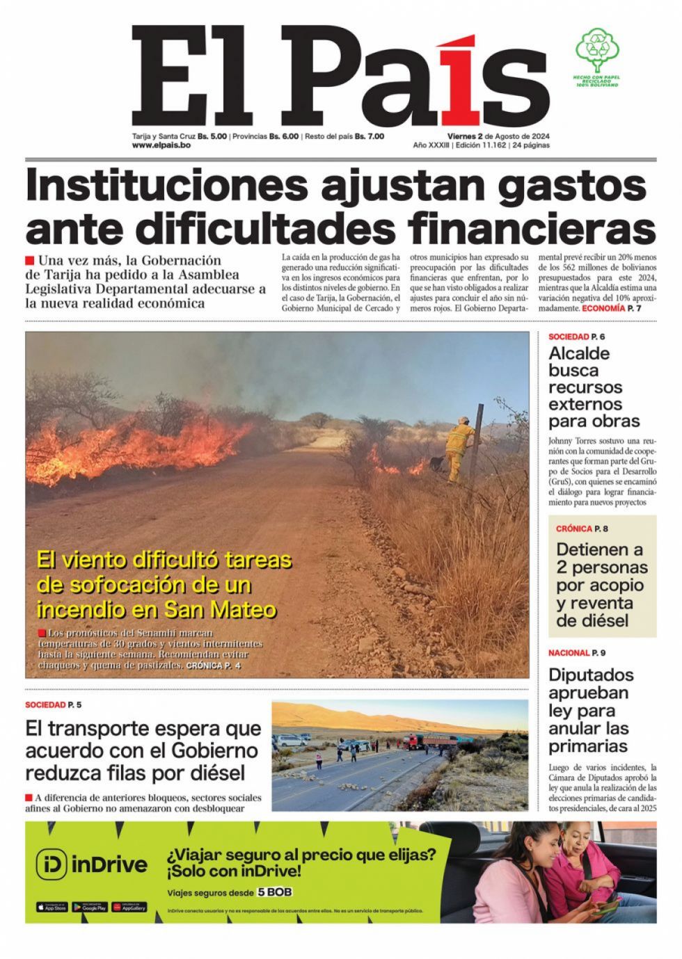 Bloqueo contundente, incendios, la motosierra de Milei y más: Lee las imprescindibles