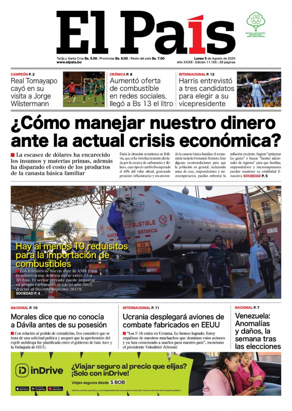 El manejo de la billetera, combustible y especulación, Harris y más: Lee las imprescindibles 