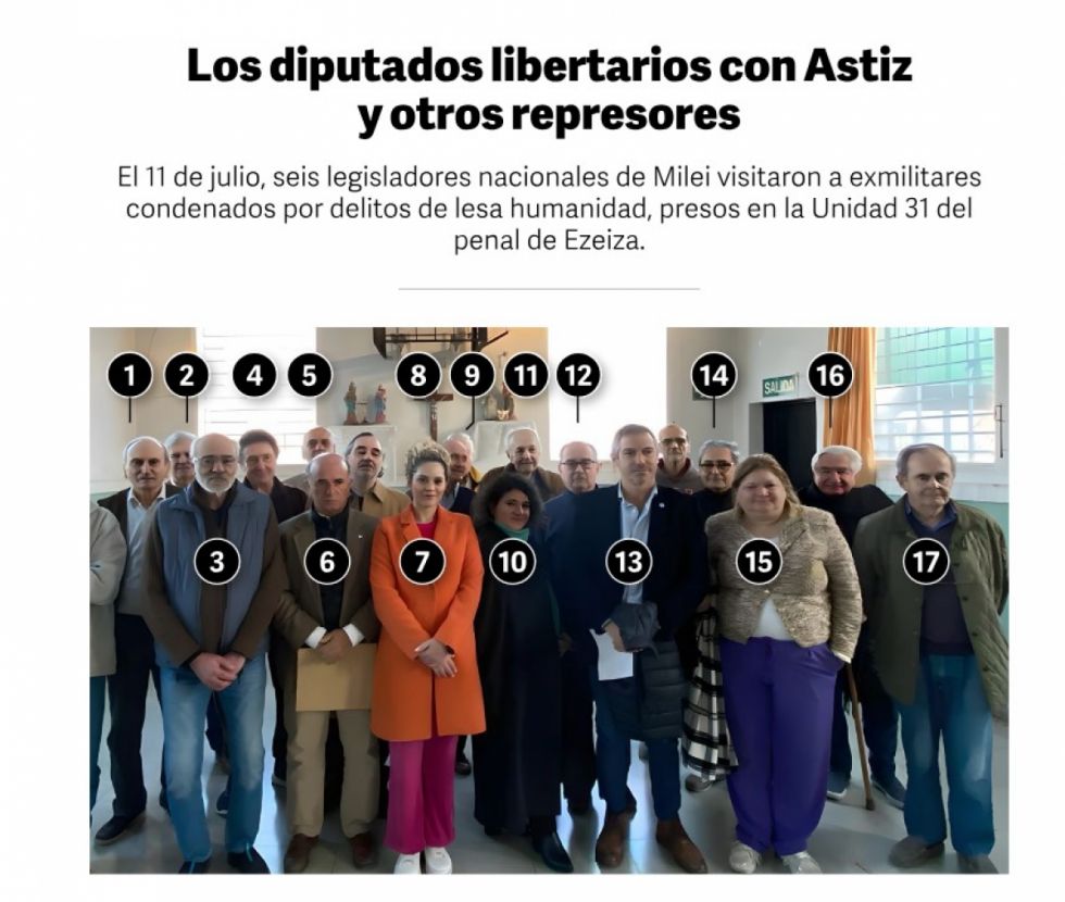 Todo lo que se sabe de la visita de diputados de Milei a represores condenados
