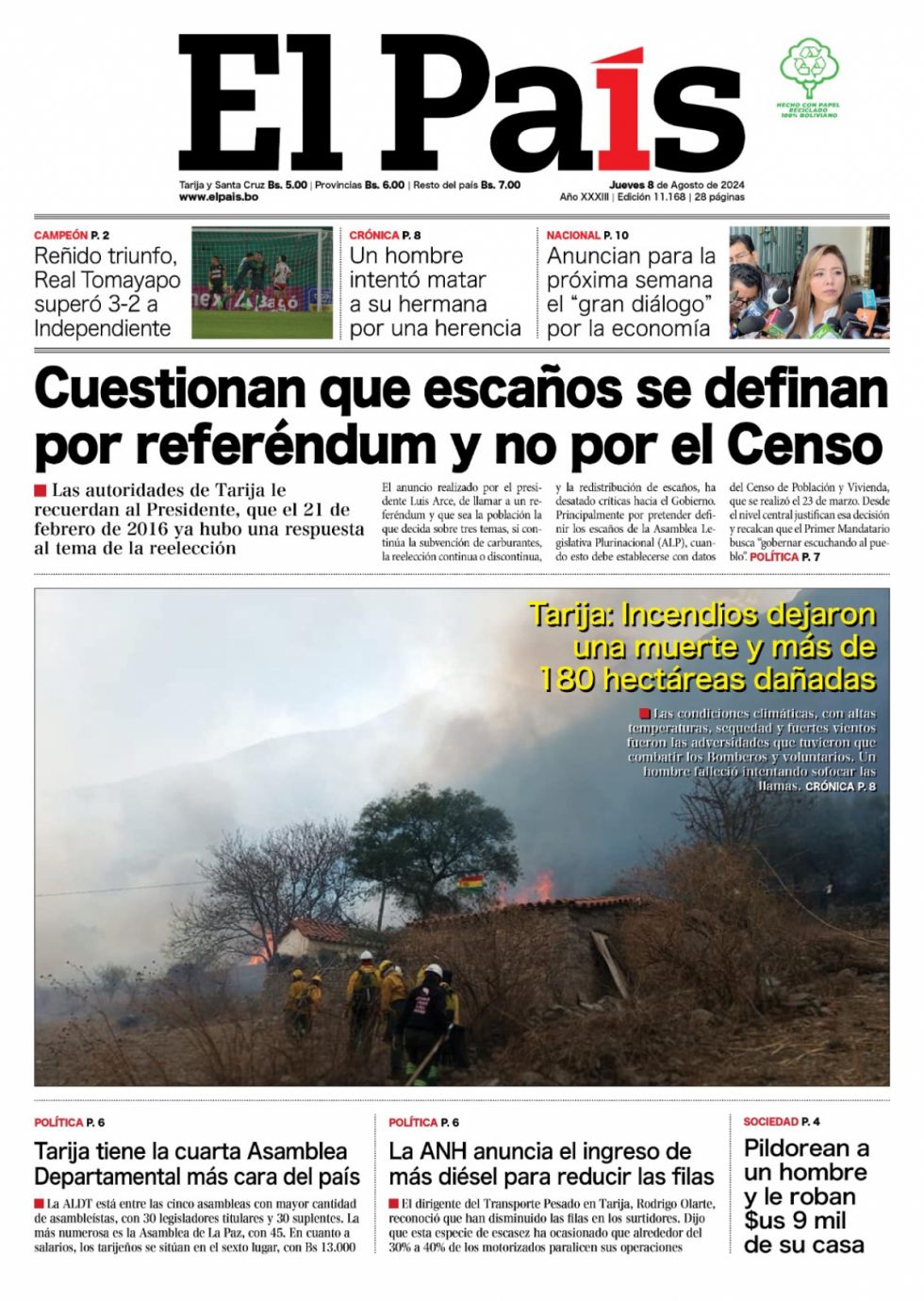 Polémico referéndum, luto por incendio, pildoritas y más: Lee las imprescindibles aquí
