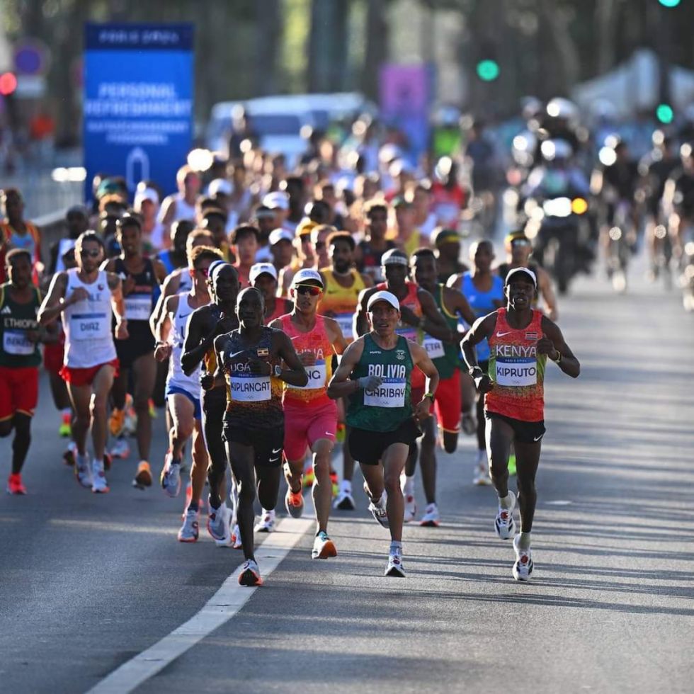 Garibay corriendo la Maratón