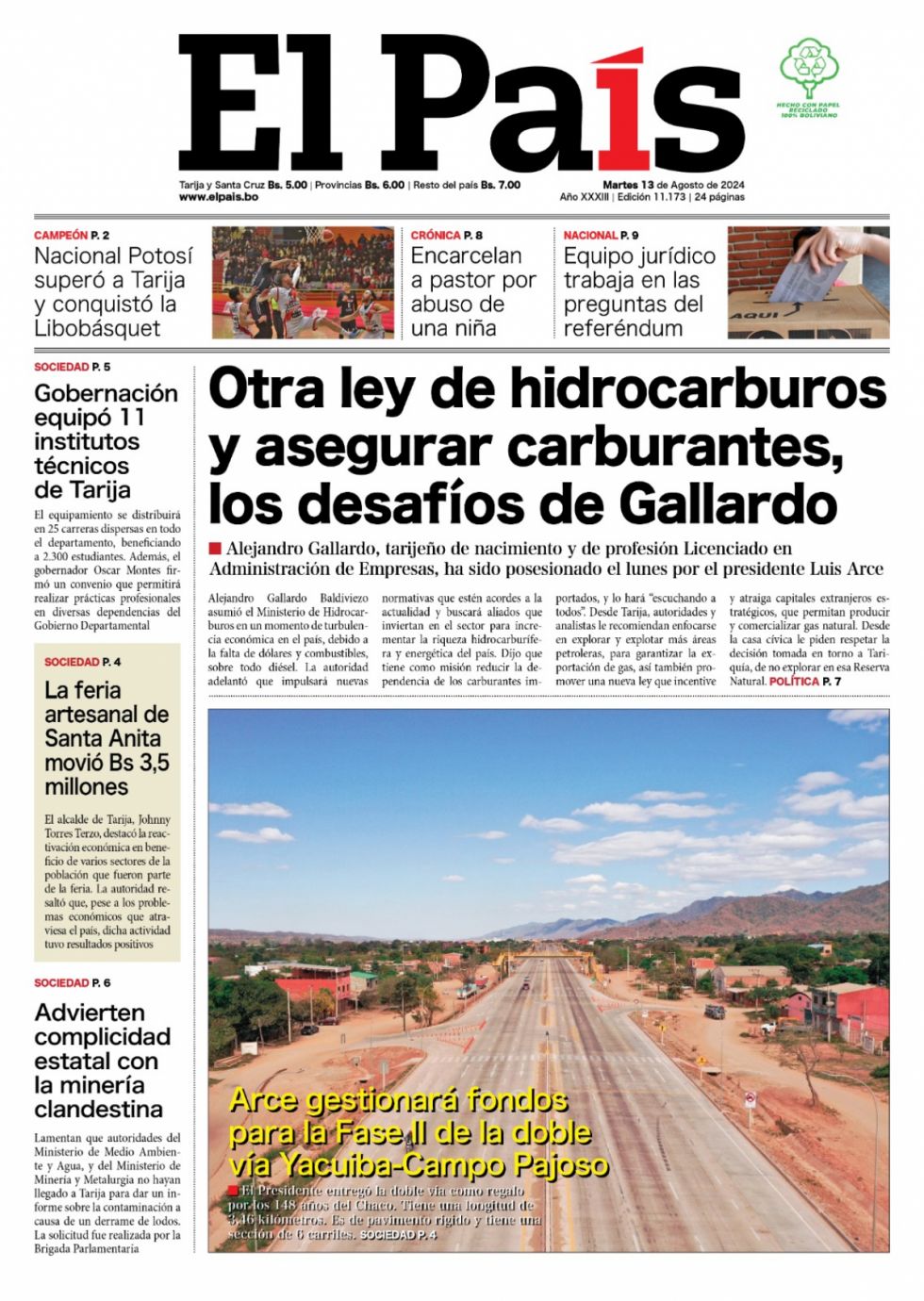 Gallardo ministro; el homicidio del incendio; la final de la Libo y mucho más: Lee las imprescindibles