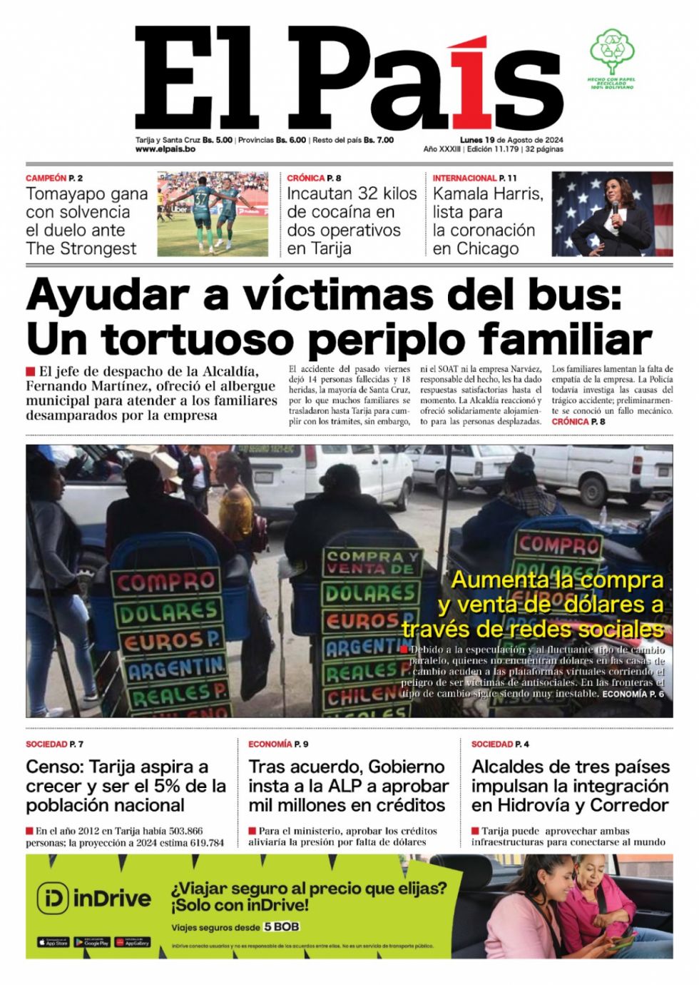El 5%; un tortuoso periplo; los dólares "de las redes" y más