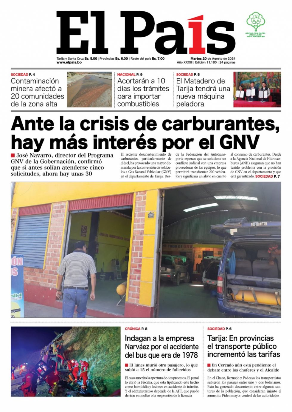 Más GNV, el bus del 78, 30 mil casos de violencia y más: Lee las imprescindibles