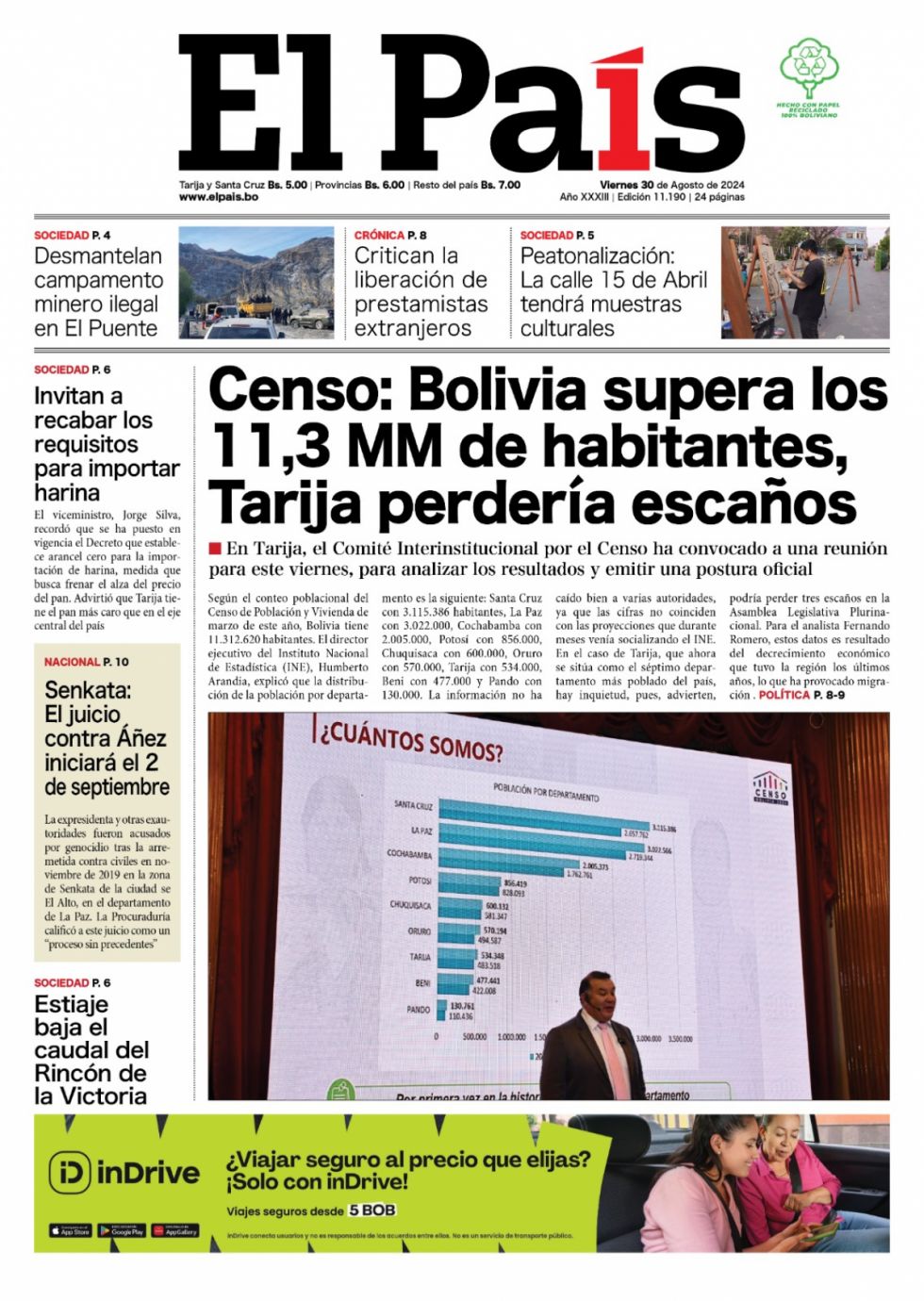 Los datos del Censo, el costo de la harina, el Canto y la Aloja y más: Lee las imprescindibles