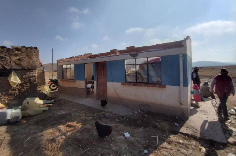 Un tornado afectó a 47 familias en Laja, hay viviendas destruidas 