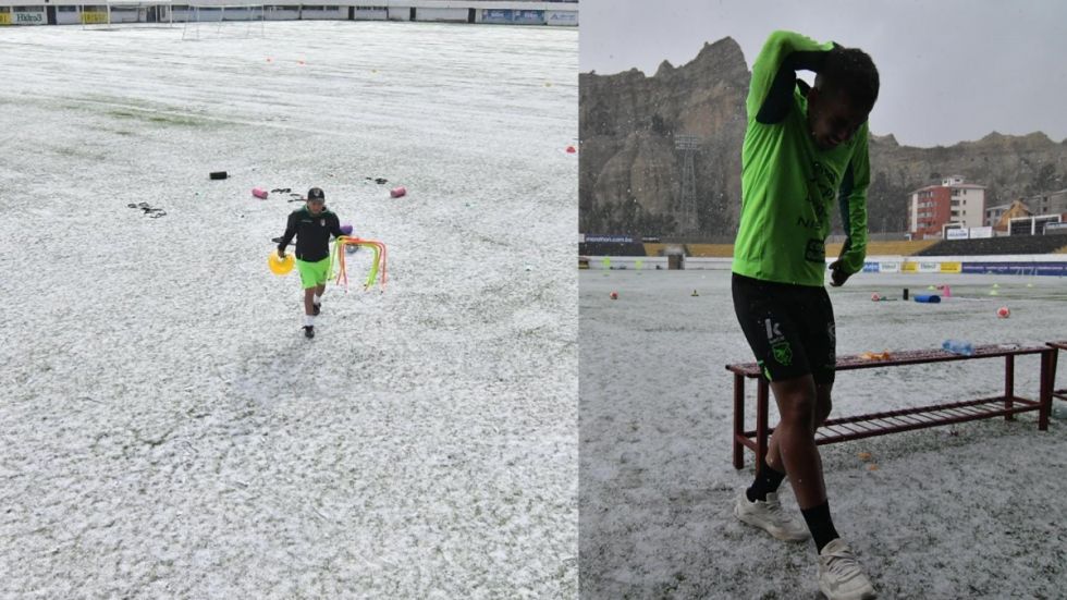 El granizo cambió la planificación de la Selección en Achumani