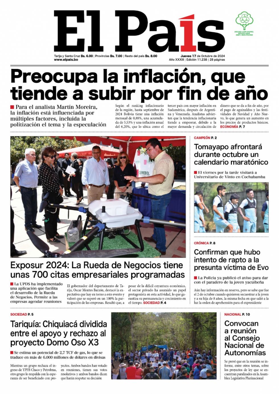 Riesgo de inflación, ruptura en el Domo Oso, el rapto que no llegó a ser y más: Lee las imprescindibles