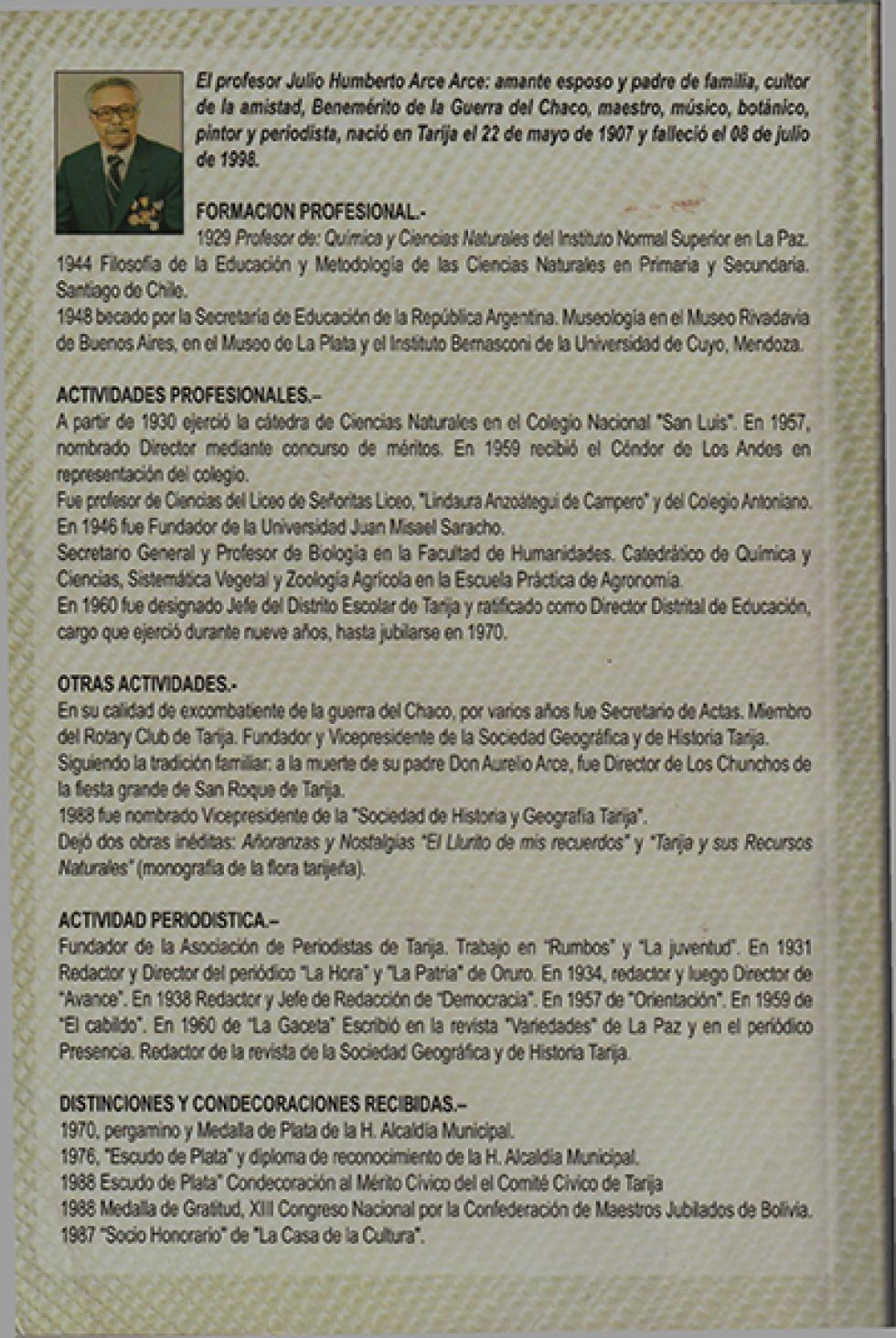 Contra Portada El Llurito de mis Recuerdos Añoranzas y Nostalgias