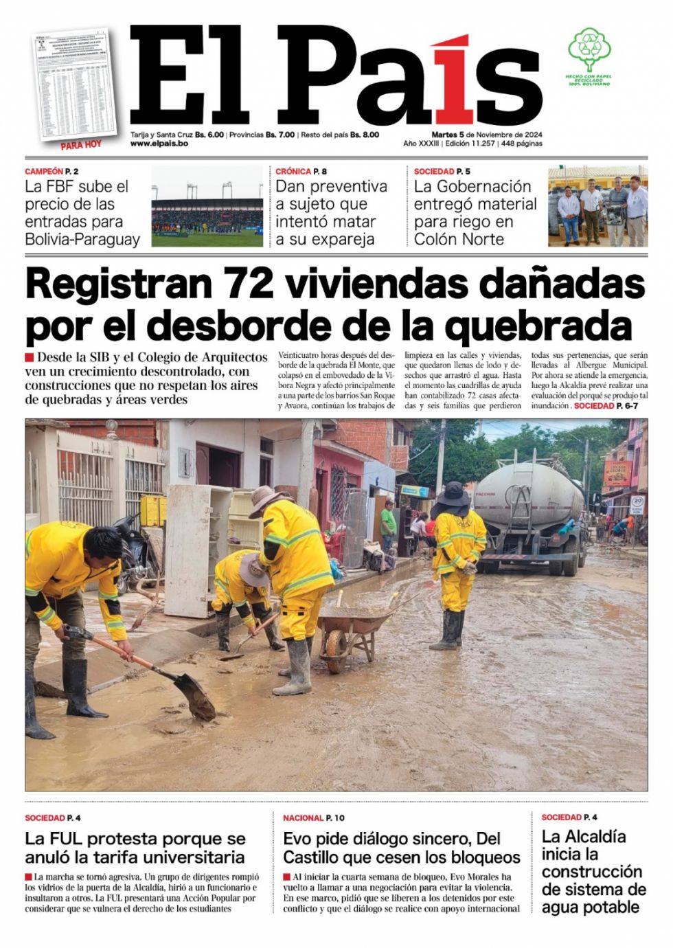 El debate de las quebradas, Parotani, los puntos de la Verde y más: Lee las imprescindibles