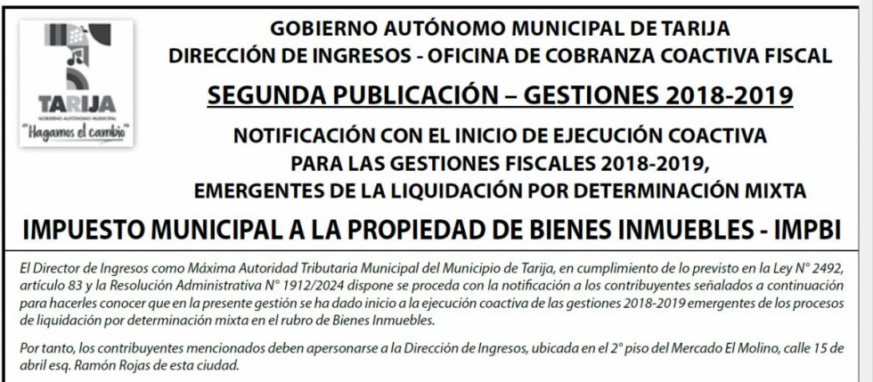 ¿Al día con tus impuestos? Consulta la segunda publicación de la Alcaldía