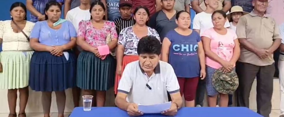 Evo intenta poner condiciones a diálogo con el Gobierno, evita hablar de sus procesos