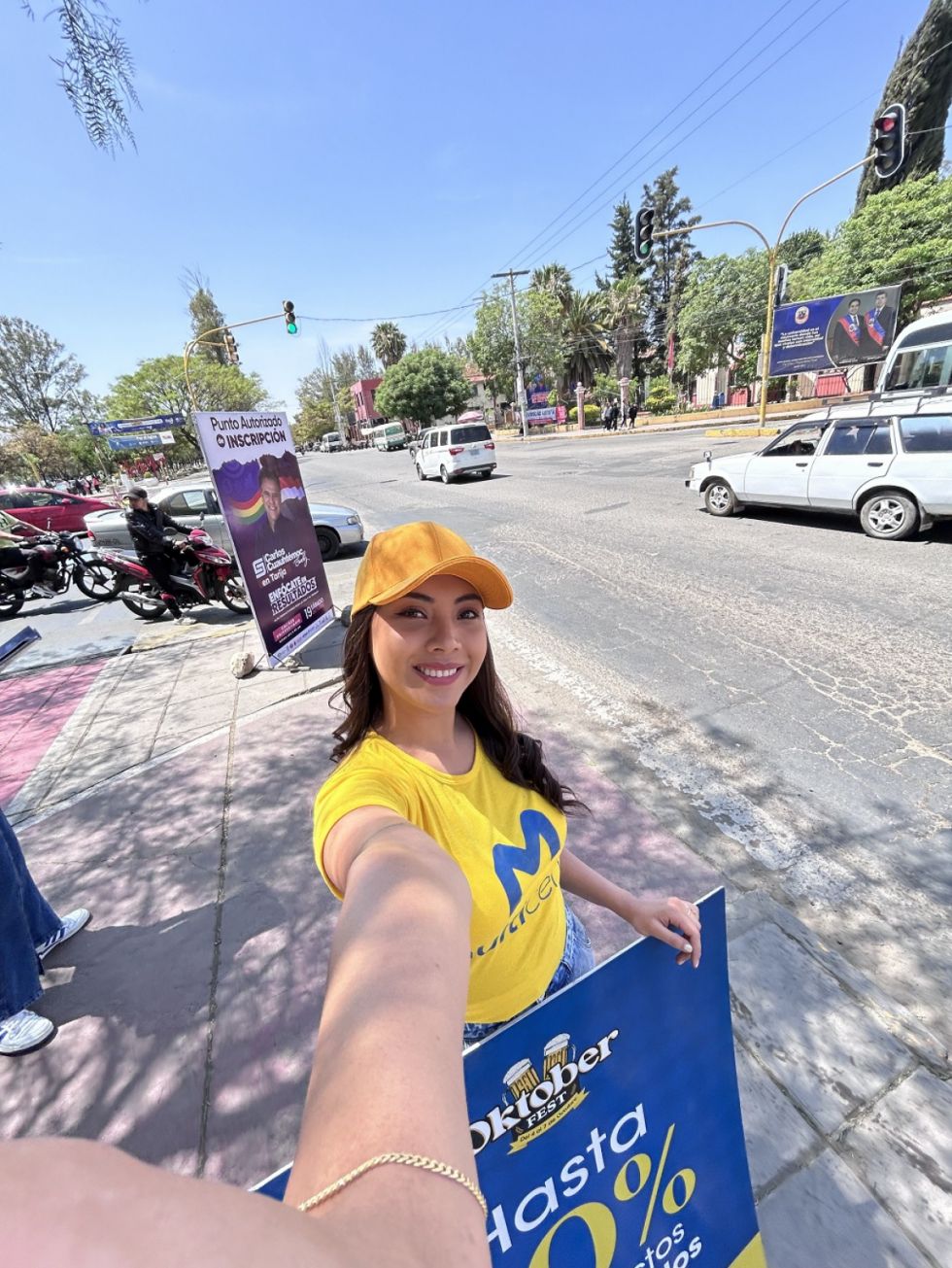 Una selfie en plena acción