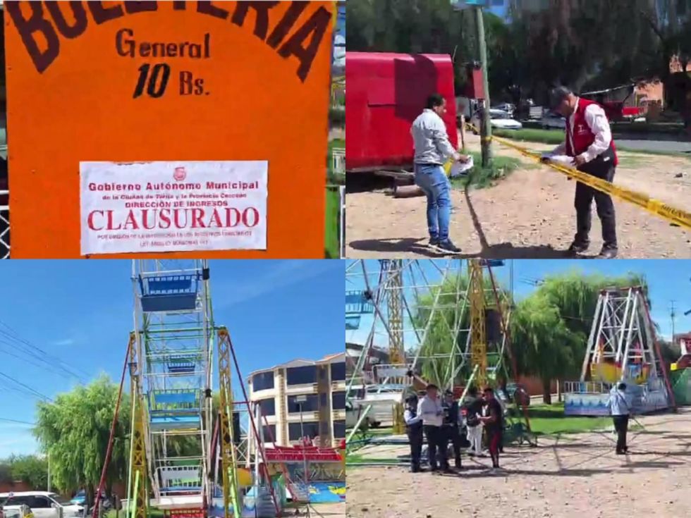 Tarija: Clausuran parque de diversiones donde cayó una joven desde una rueda de la fortuna