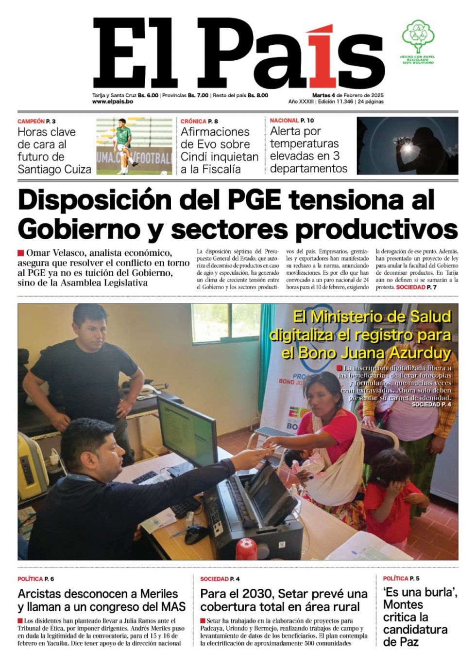 La intención de Claure; el colombiano, los aranceles y más: Lee las imprescindibles