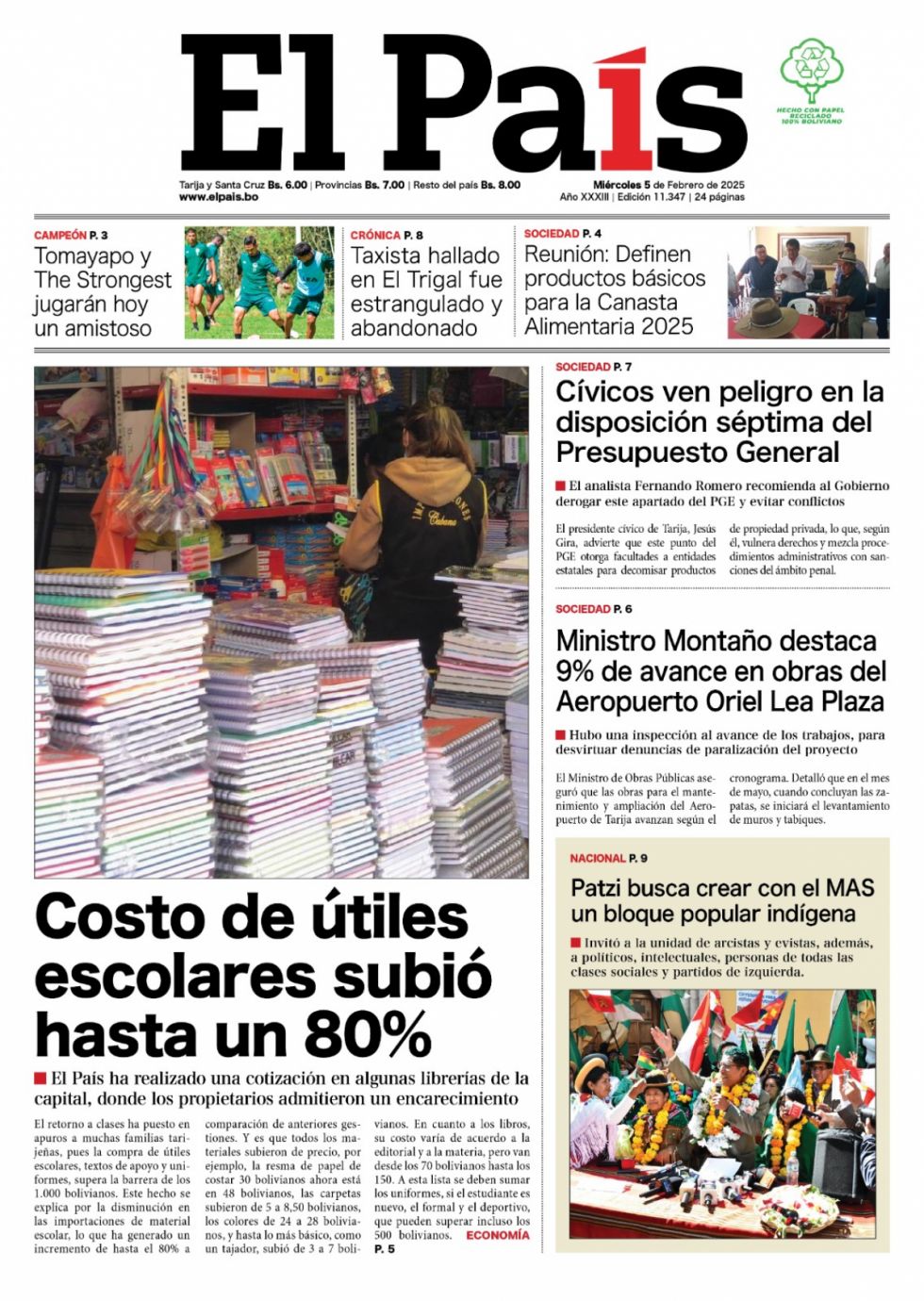 El costo de los útiles, el plan de Trump, El Trigal... Lee las imprescindibles