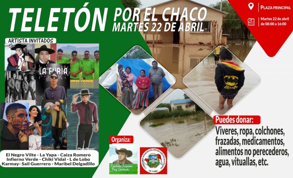 Teletón “Ayudemos al Chaco” busca apoyar a familias damnificadas por el desborde del río Pilcomayo