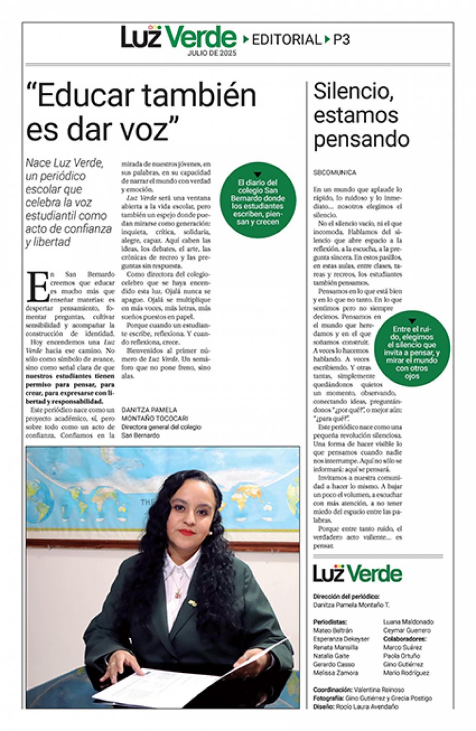 “LUZ VERDE” UN PERIÓDICO ESCOLAR