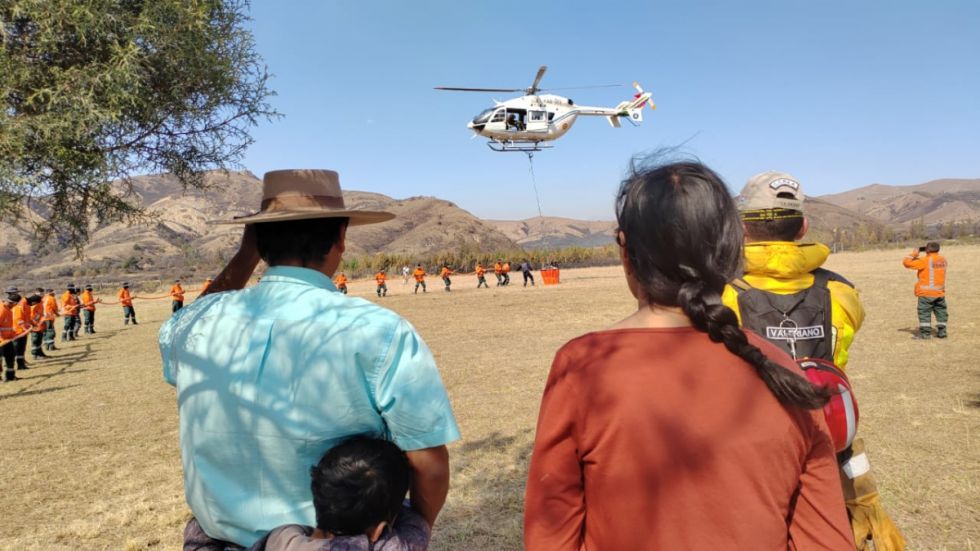 Llegó el segundo helicóptero