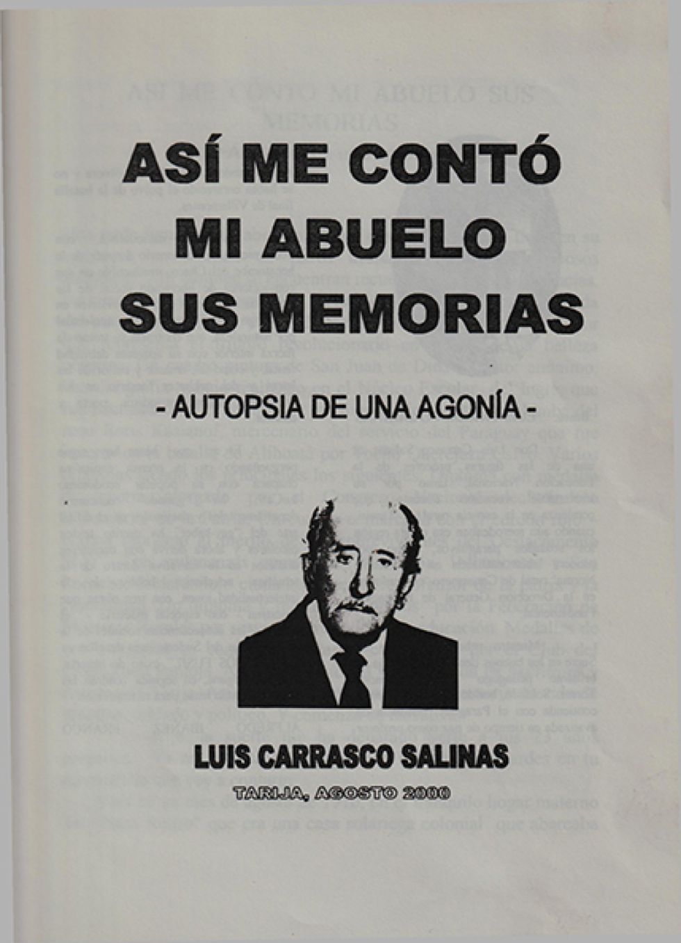 Portada ASÍ ME CONTO MI ABUELO SUS MEMORIAS